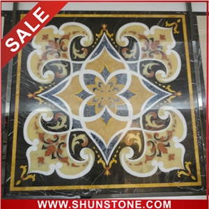 Decorative Round Waterjet Marble Medallion