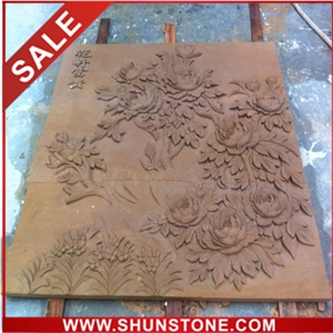 Marble Inlay Waterjet Medallion, Brown Marble Waterjet Medallions Marble Inlay Waterjet Medallion, Brown Marble Waterjet Medallions