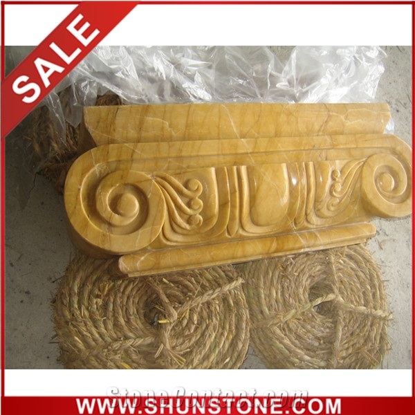 Polished beige marble decoration border line moulding 