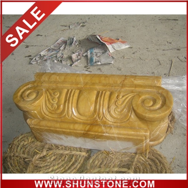 Polished beige marble decoration border line moulding 