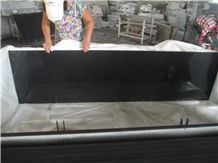China Popular Mongolia Absolute Nero Black Basalt Polished Countertop, Kitchen Bar Desk Bench Custom Worktops with Round/Bullnose Edge Profile, Natural Building Stone Solid Surface, Factory Wholesaler