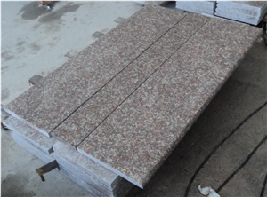 Hot Sell Polished G687 Peach Red Granite Stone Stairs, G687 Granite Stairs & Steps