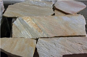 Albino Yellow Quartzite, Whitish-Yellowish-Brown Quartzite from Brazil Flagstone