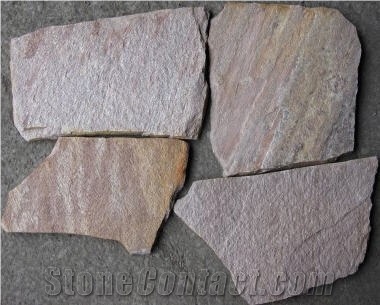 Flamenco Pink Quartzite Flagstone Tiles