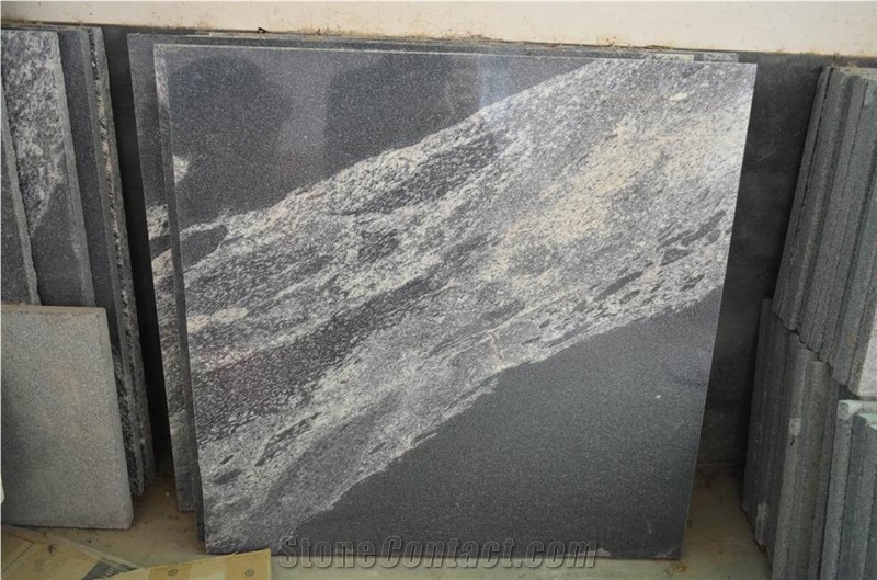 New Jet Mist Granite Polished Tiles