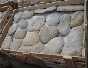River Stone for Walling, Natural Surface, Rounded, Back Sawn Stones
