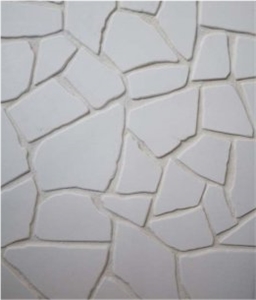 Thassos Tumbled Flag Stone Wall Pattern Free Size