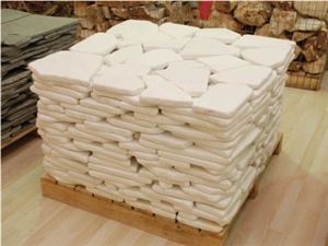 Thassos Tumbled Flag Stone Wall Pattern Free Size