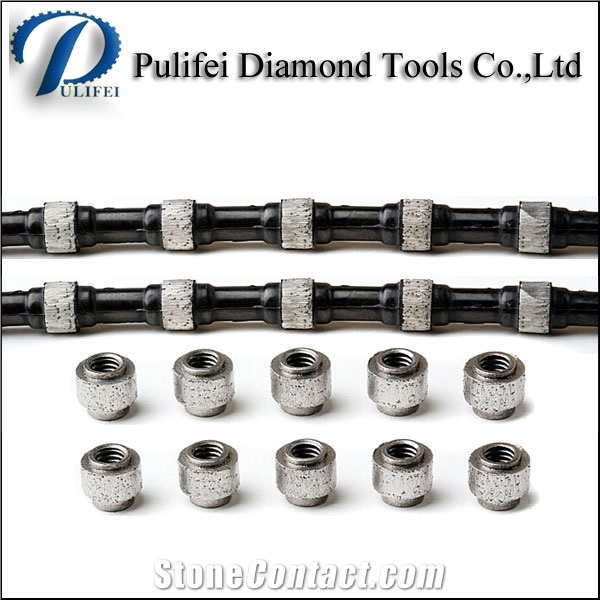 China Pulifei Diamond Wire Saw for Granite Marble Concrete Cutting with Sintered Wire Saw Beads Diamond Wire Saw Machine