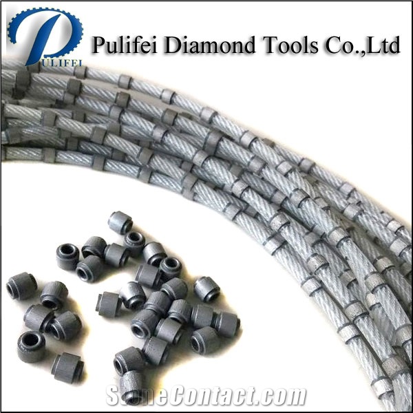 China Pulifei Diamond Wire Saw for Granite Marble Concrete Cutting with Sintered Wire Saw Beads Diamond Wire Saw Machine
