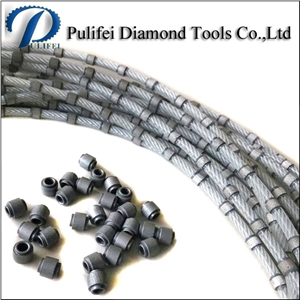 China Pulifei Diamond Wire Saw for Granite Marble Concrete Cutting with Sintered Wire Saw Beads Diamond Wire Saw Machine