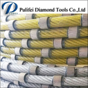 China Pulifei Diamond Wire Saw for Granite Marble Concrete Cutting with Sintered Wire Saw Beads Diamond Wire Saw Machine