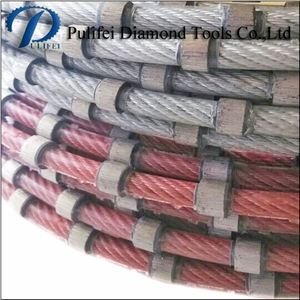 Spring Plastic Rubber Connection Diamond Wire Saw for Granite Quarry Marble Concrete Sawing with Sintered 40 Beads 11.5mm