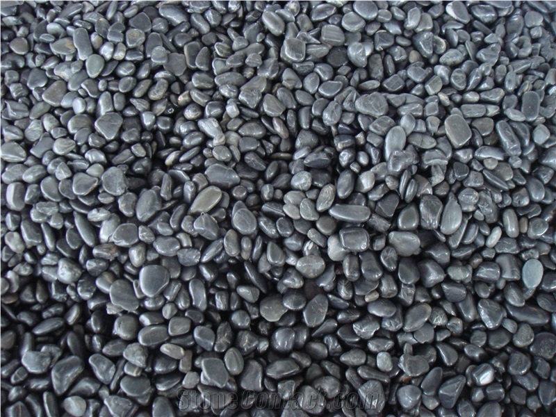 Black Polished Pebble Stone
