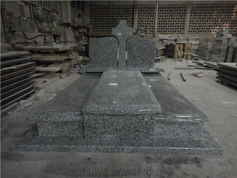 G435 Grey Granite Poland Tombstone