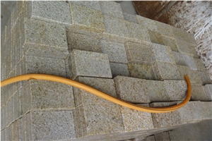 China  Sunset Gold G682 Granite Pavers Cubes