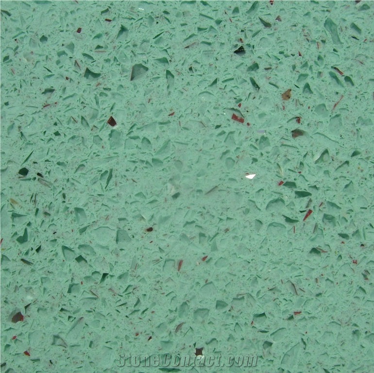 Ocean Green Stone Quartz Tiles &Slabs