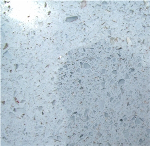Silver White Stone Quartz Tiles &Slabs