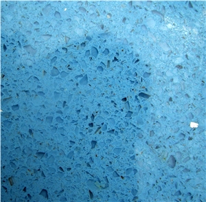 Sky Blue Quartz tiles & slabs, terrazzo stone floor covering tiles, engineered stone 