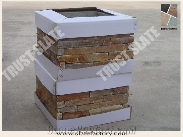 Chinese Yellow Quartzite Decorative Column, Yellow Quartzite Decorative Pillar, Yellow Quartzite Decorative Post