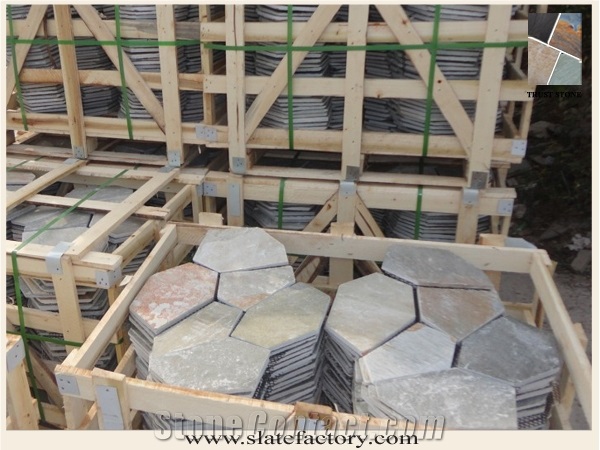 Meshed Paving Stone, Gold Quartzite Flooring Pavers, Golden Beige Quartzite Flagstone