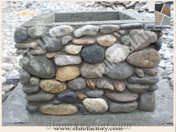 Natural Pebble Decorative Column, Pebble Decorative Pillar, Pebble Stone Decorative Post