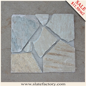 Roman Natural Stone Mosaic Patterns, China Beige Slate Mosaic Patterns Roman Natural Stone Mosaic Patterns, China Beige Slate Mosaic Patterns