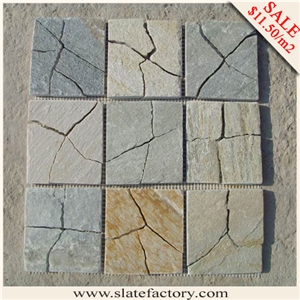 Split Stone Mosaic Patterns, China Beige Slate Mosaic Patterns Split Stone Mosaic Patterns, China Beige Slate Mosaic Patterns