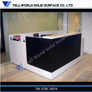 Wooden Structure Executive Reception Desk Office Reception Furniture