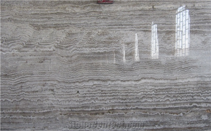 Silver Travertine Slabs & Tiles, Iran Grey Travertine