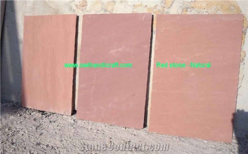 India Sichuan Red Sandstone, Agra Red Stone Slabs & Tiles