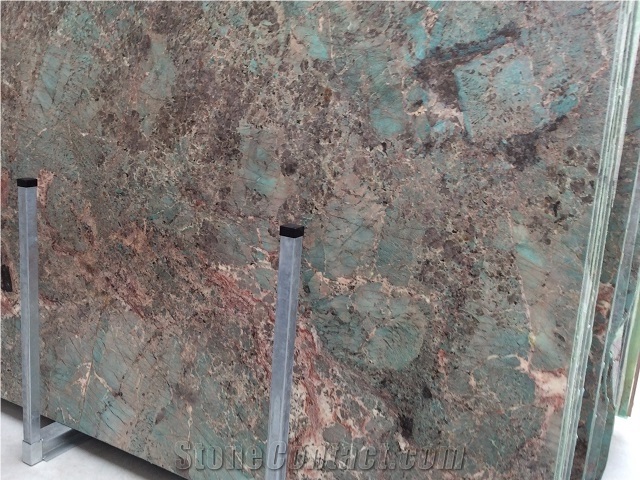 Amazonita Granite Slabs, Brazil Blue Granite