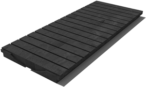Black Slate Drain Grate 610x250x30 mm, Prof. 0B3, Sandblasted