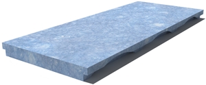Blue Naxos Drain Grate 610x250x30 mm, Prof. 0U, Sandblasted