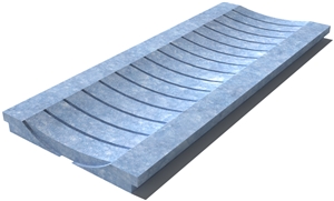Blue Naxos Drain Grate 610x250x30 mm, Prof. 1B, Sandblasted