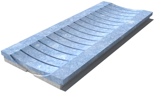Blue Naxos Drain Grate 610x250x30 mm, Prof. 8B, Sandblasted
