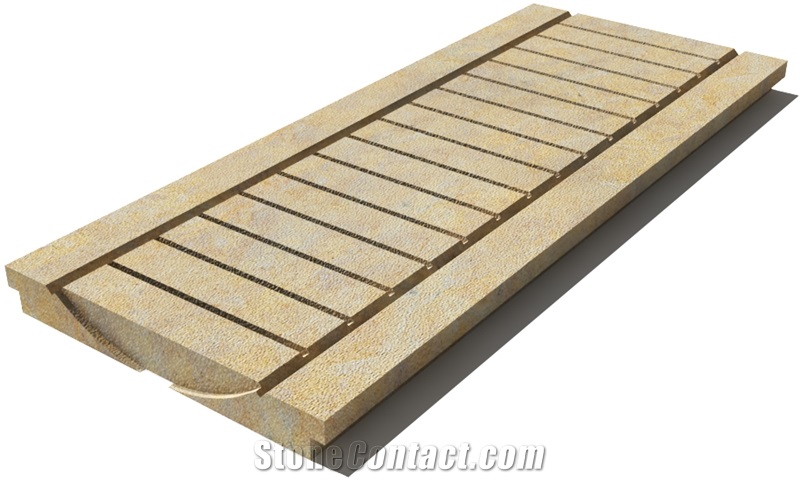 California Drain Grate 610x250x30 mm, Prof. 0B, Sandblasted