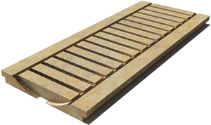 California Drain Grate 610x250x30 mm, Prof. 0C, Sandblasted