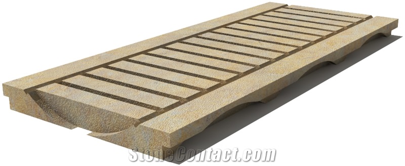 California Drain Grate 610x250x30 mm, Prof. 0CU, Sandblasted
