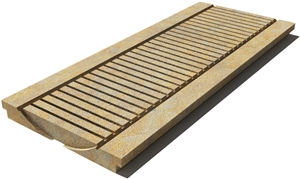 California Drain Grate 610x250x30 Mm, Prof. 0d, Sandblasted
