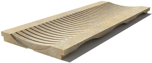 California Drain Grate 610x250x30 mm, Prof. 1DU, Sandblasted