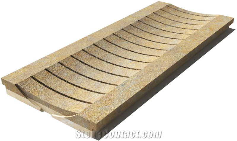 California Drain grate 610x250x30 mm, Prof. 8B, Sandblasted
