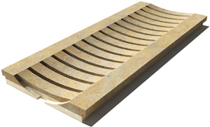 California Drain Grate 610x250x30 mm, Prof. 8C, Sandblasted