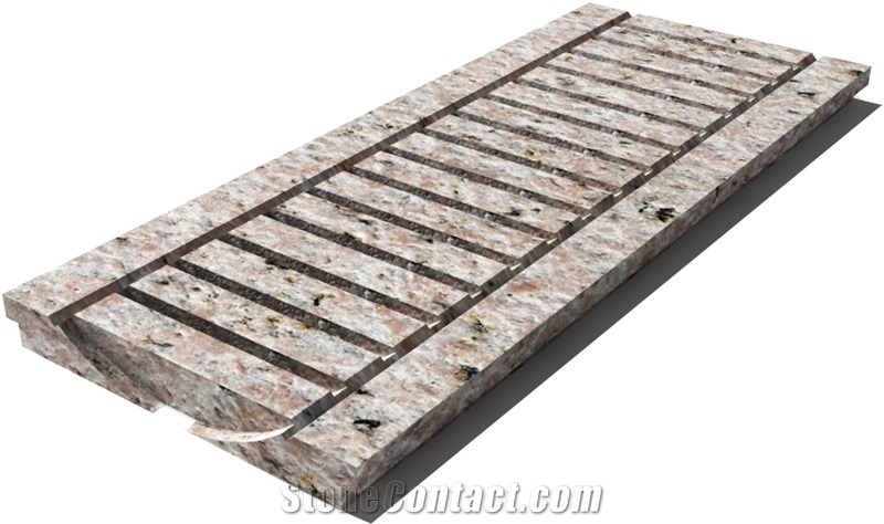 Galala Drain Grate 610x250x30 mm, Prof. 0C, Sandblasted
