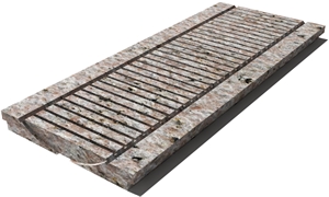 Galala Drain Grate 610x250x30 mm, Prof. 0D, Sandblasted