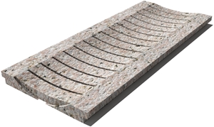 Galala Drain Grate 610x250x30 mm, Prof. 1B, Sandblasted Galala Drain Grate 610x250x30 mm, Prof. 1B, Sandblasted