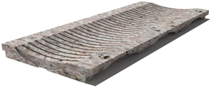 Galala Drain Grate 610x250x30 mm, Prof. 1DU, Sandblasted