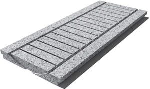 Granite G603 Drain Grate 610x250x30 mm, Prof. 0B, Sandblasted