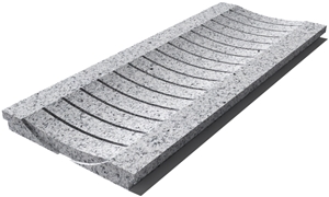 Granite G603 Drain grate 610x250x30 mm, Prof. 1B, Sandblasted