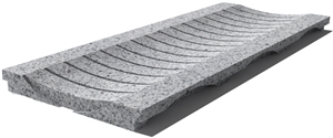  Granite G603 Drain Grate 610x250x30 mm, Prof. 1BU, Sandblasted
